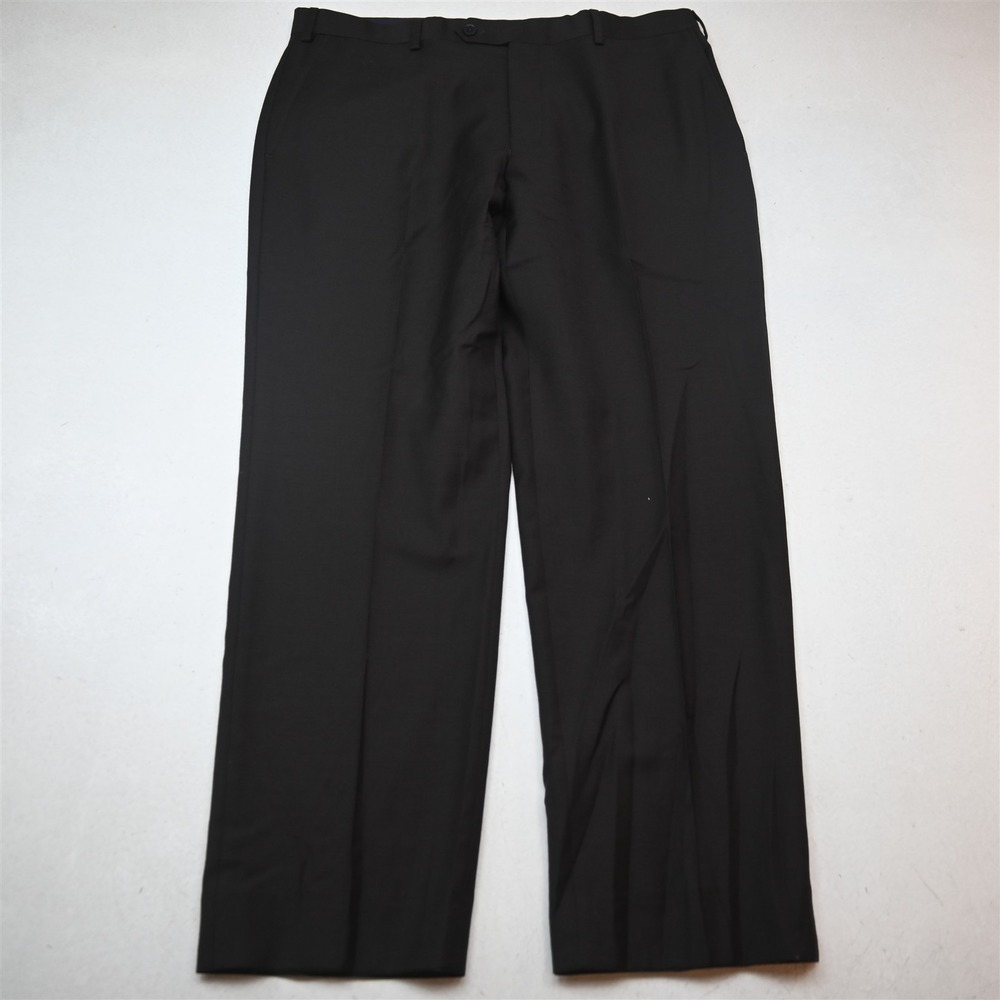 Charles Tyrwhitt 36x30 Brown 100% Wool Flat Front Classic Dress Pants